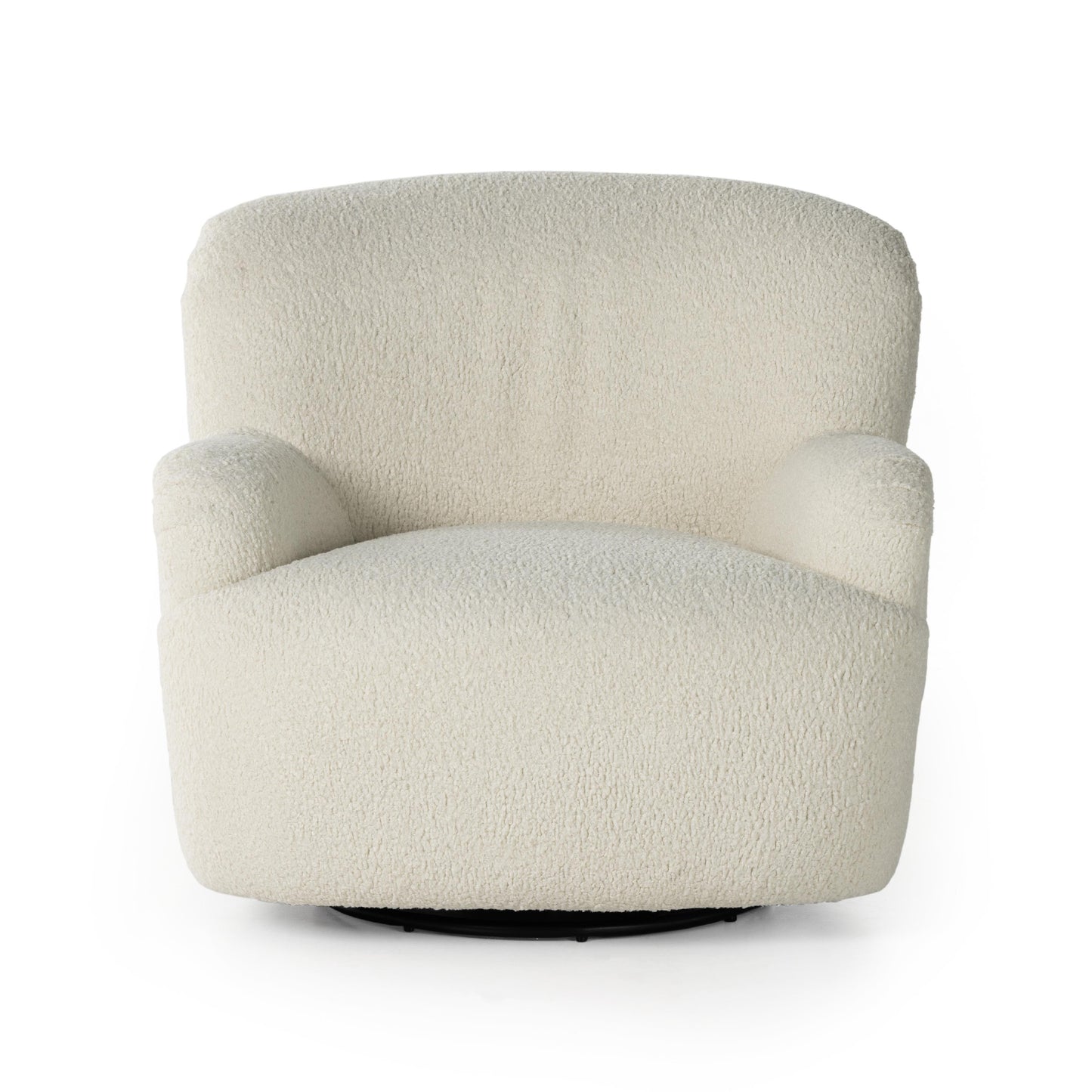 Ruby Swivel Chair in Almond front view