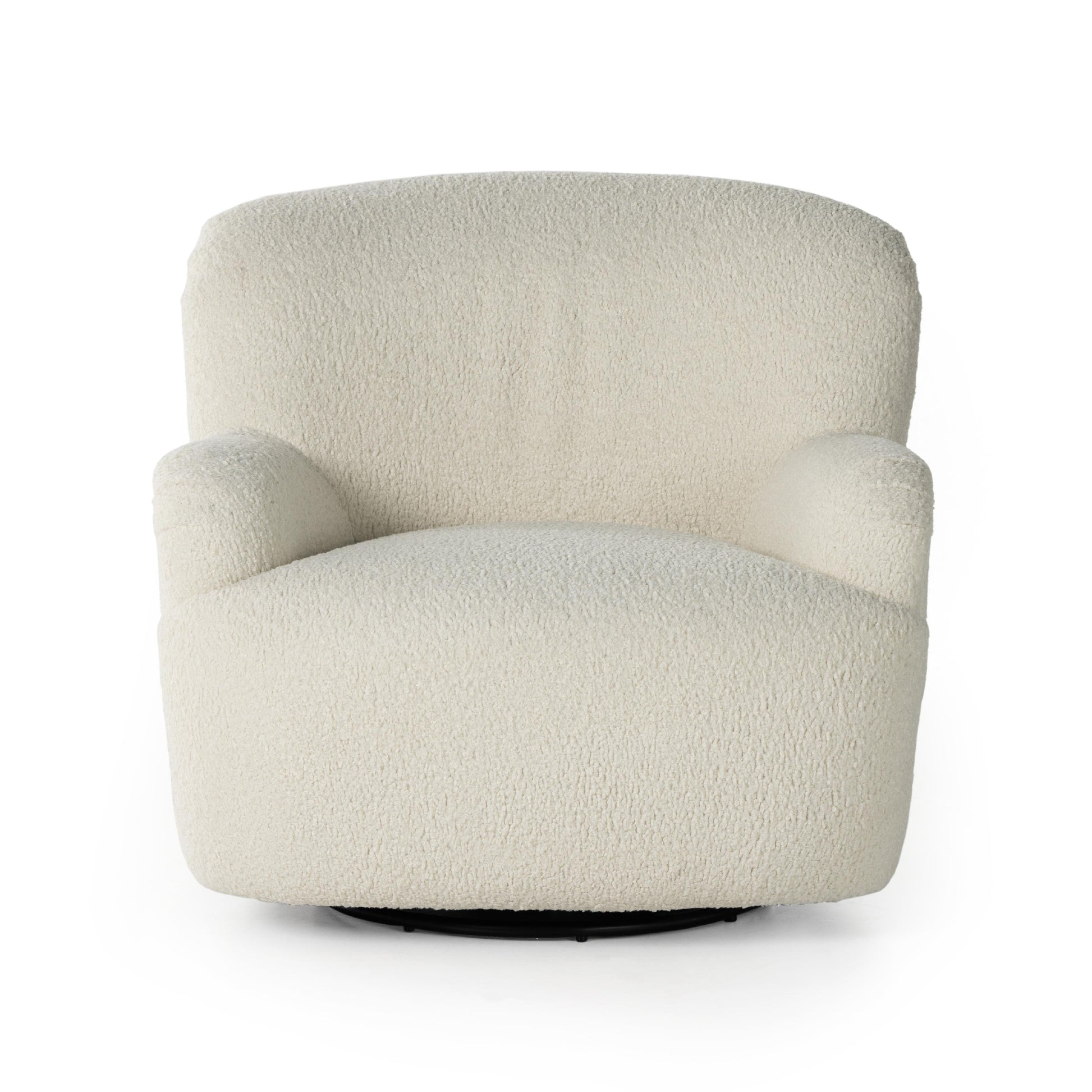 Ruby Swivel Chair in Almond front view