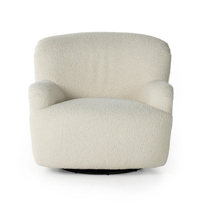 Ruby Swivel Chair in Almond front view