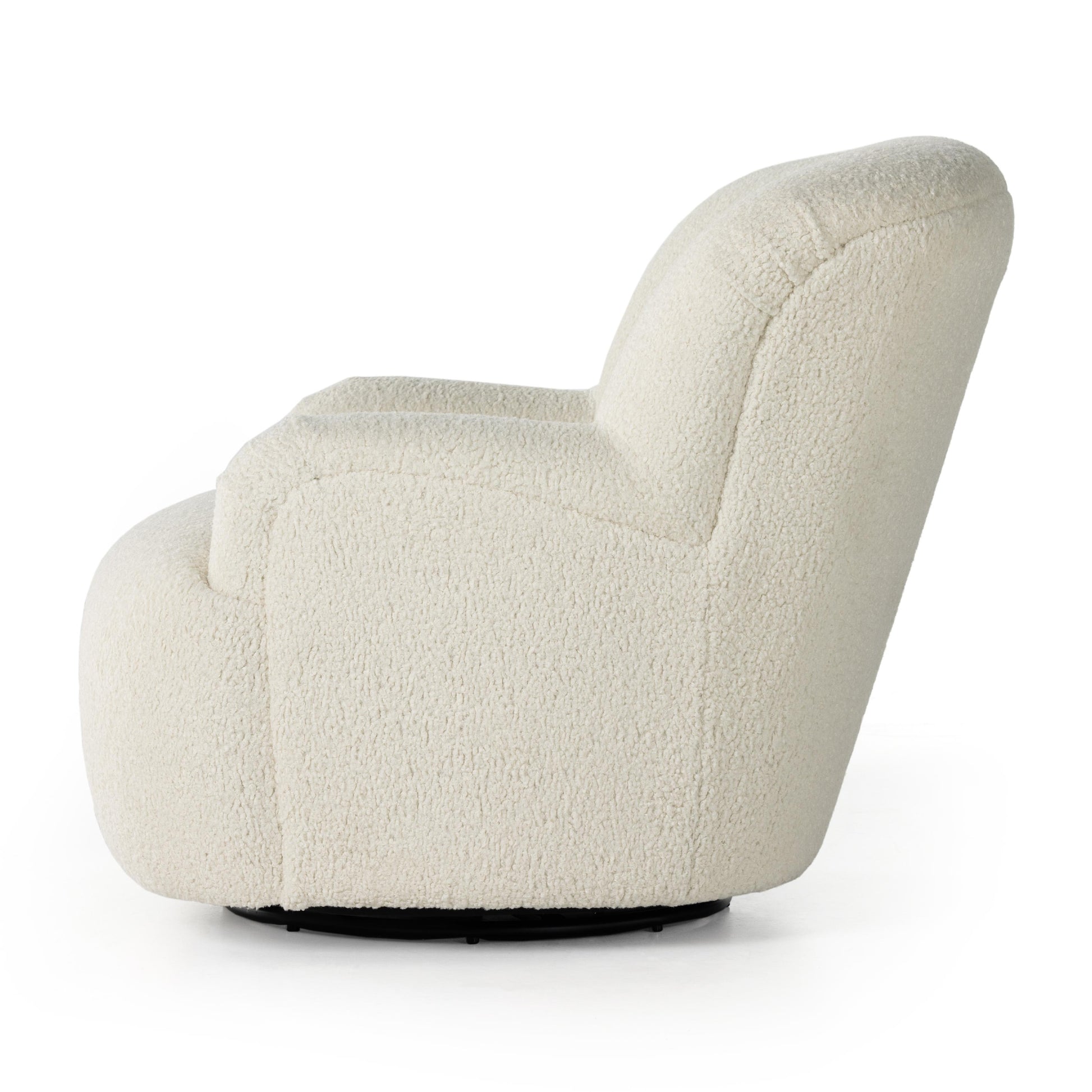 Ruby Swivel Chair in Almond side view