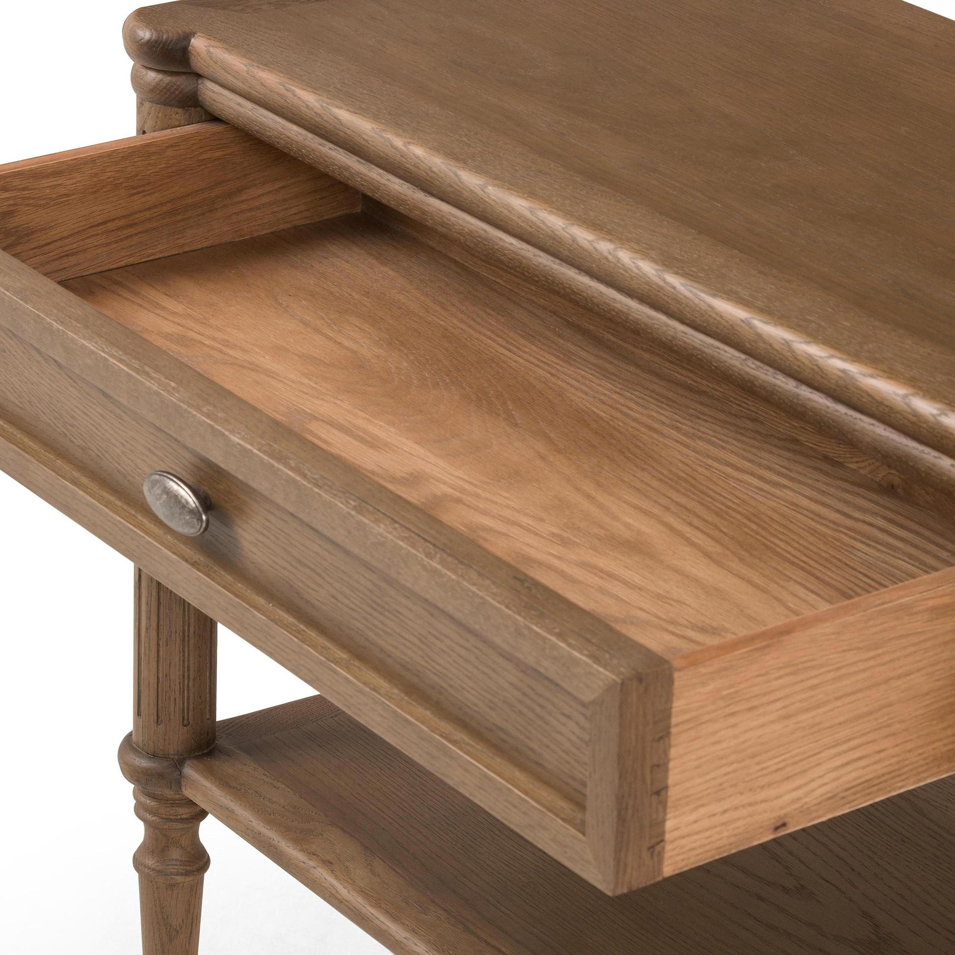 Gabrielle Nightstand close up drawer open 