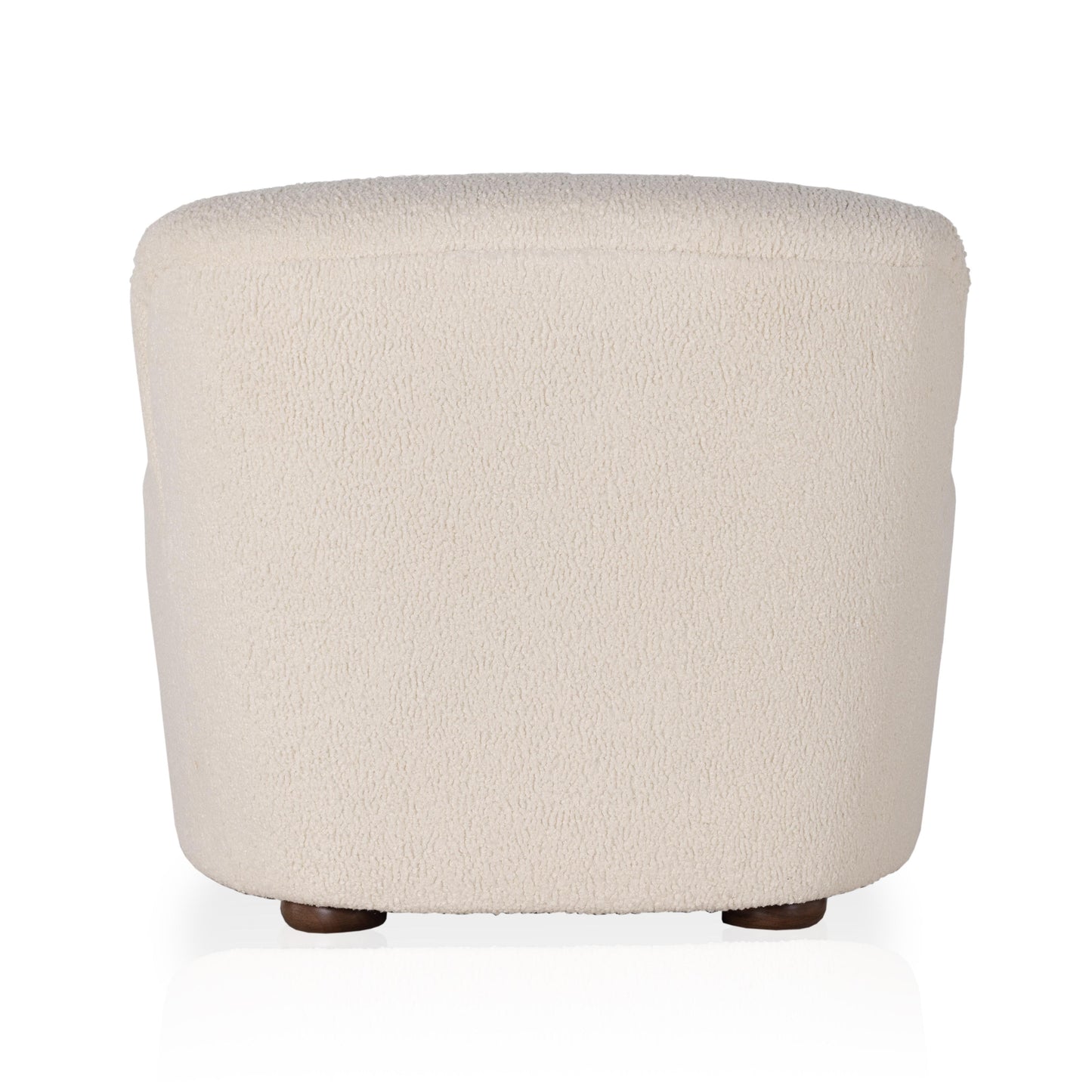 Ruby Chaise Lounge in almond back view