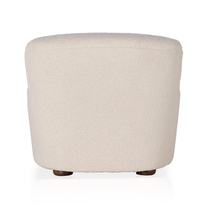 Ruby Chaise Lounge in almond back view
