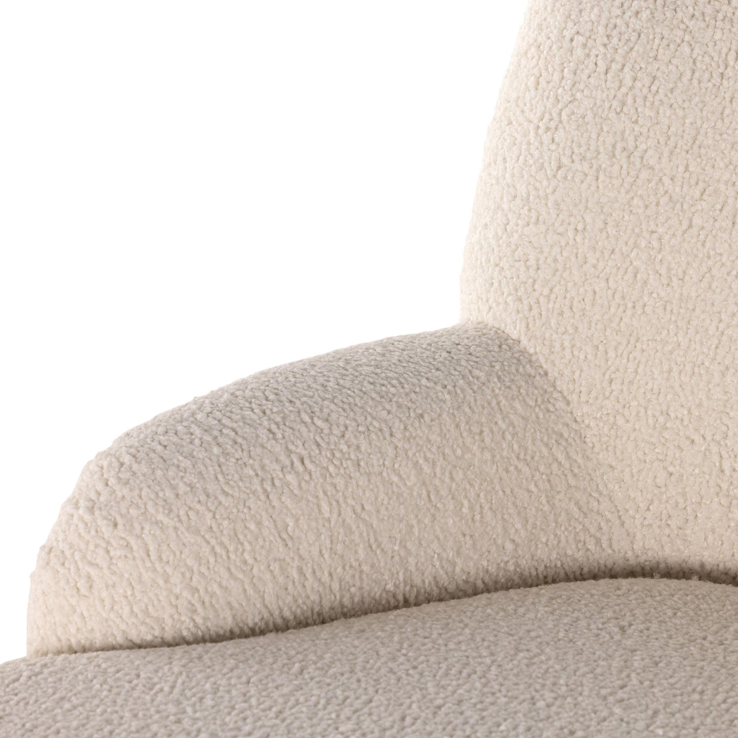Ruby Chaise Lounge in almond arm of chaise
