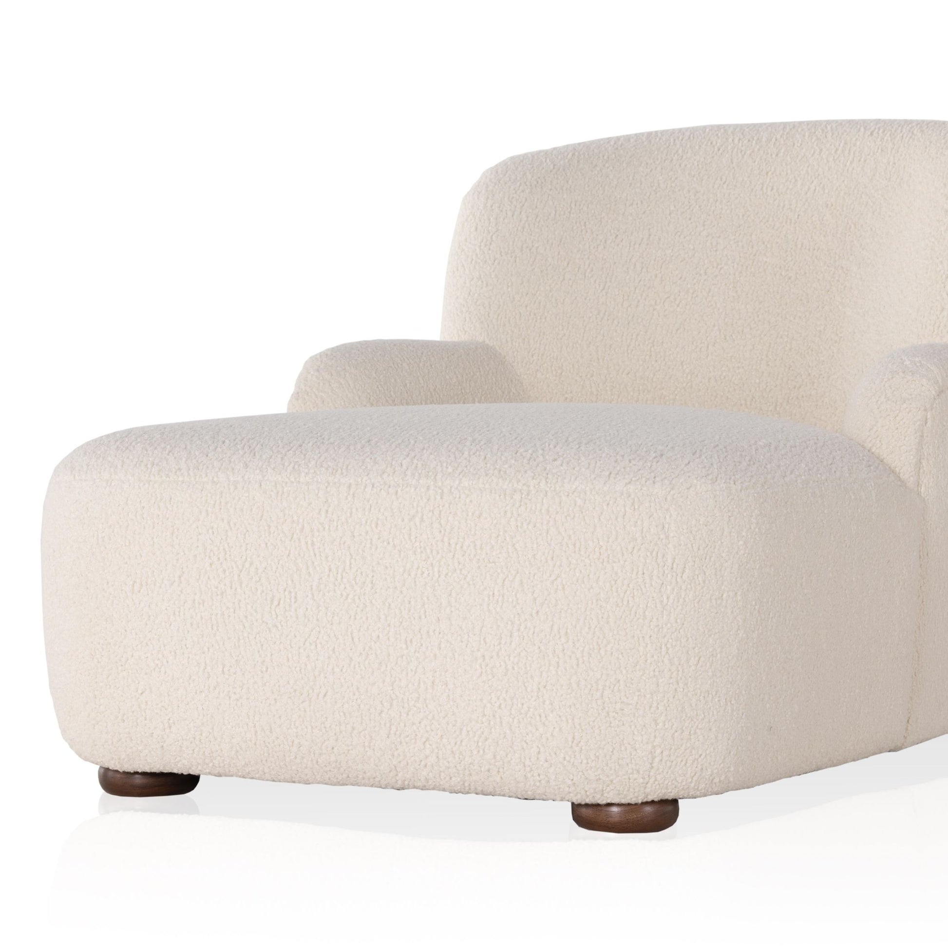 Ruby Chaise Lounge in almond