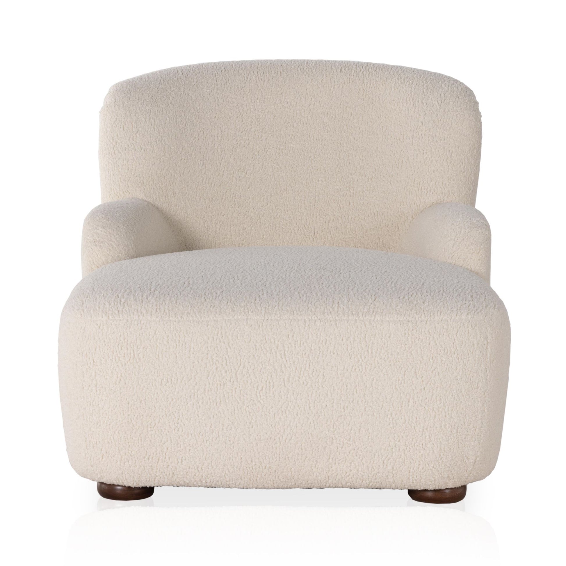 Ruby Chaise Lounge in almond front view