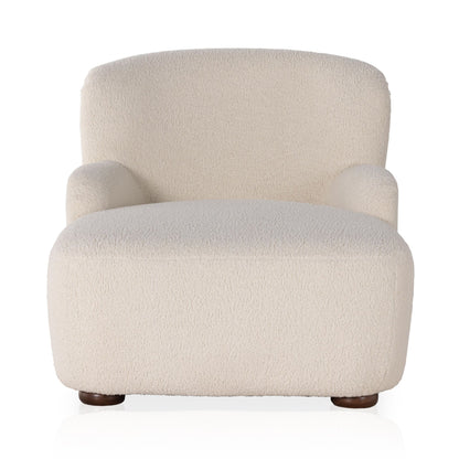 Ruby Chaise Lounge in almond front view