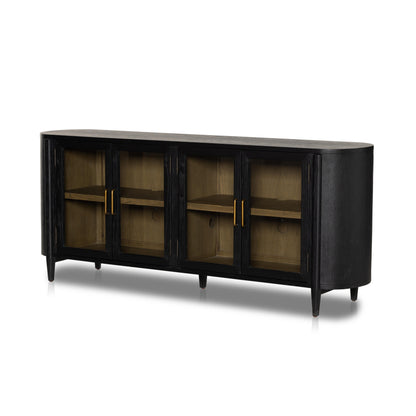 Belmont Sideboard front view angled with closed cabinets