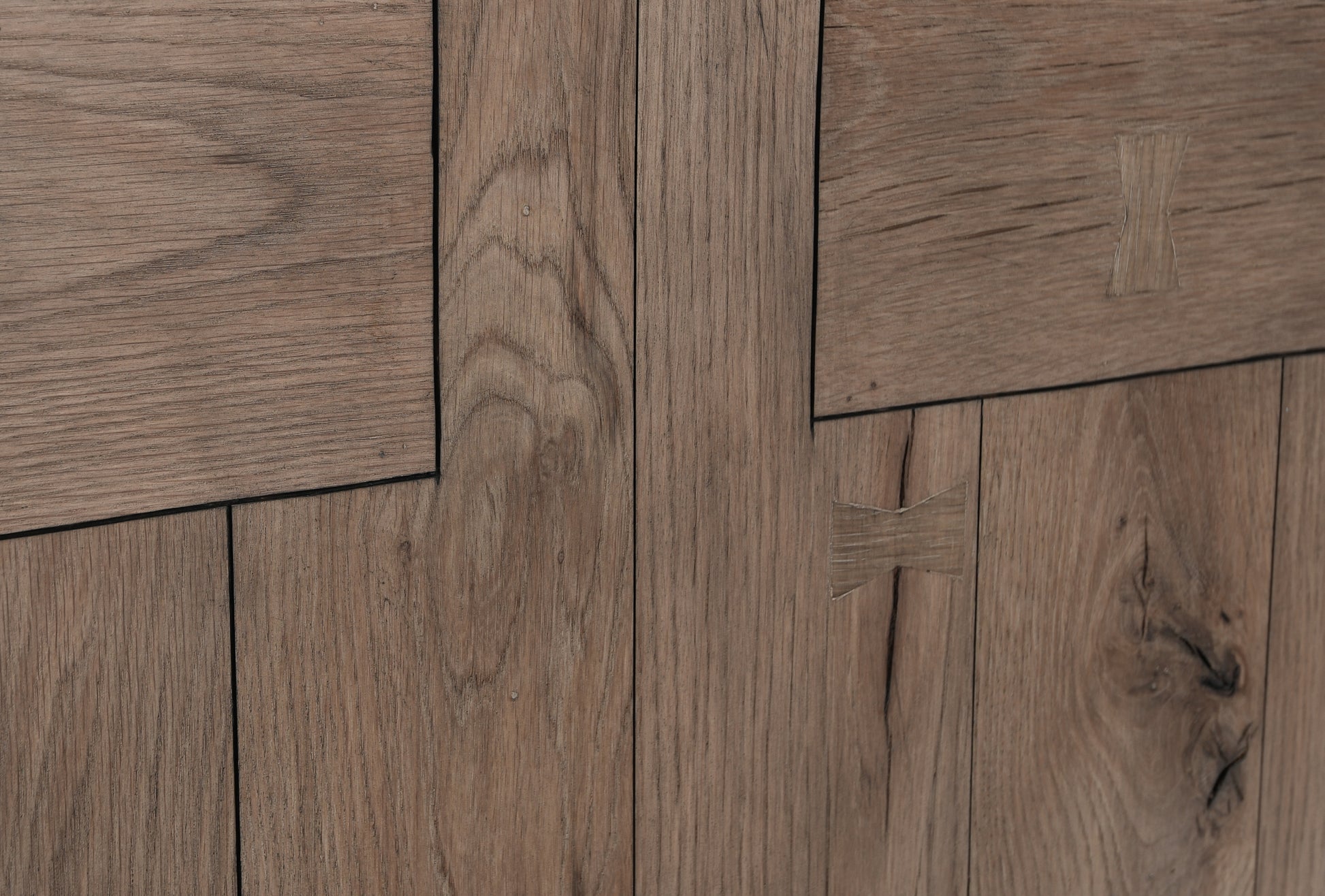 Close up of wood on Delmar Console Table