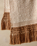 Close up of tassels on Adobe Tassel Throw