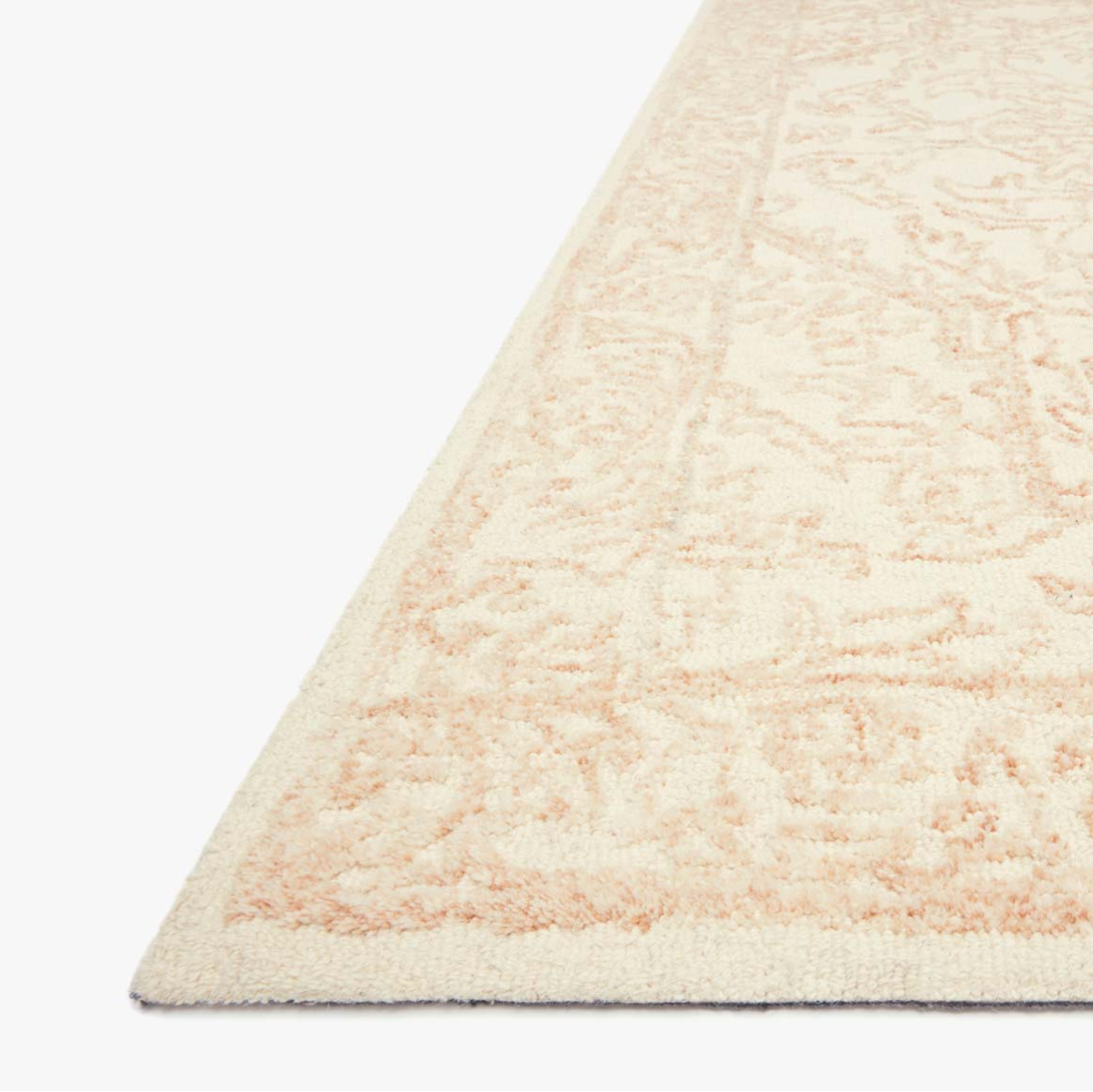 ivory and light pink traditional area rug