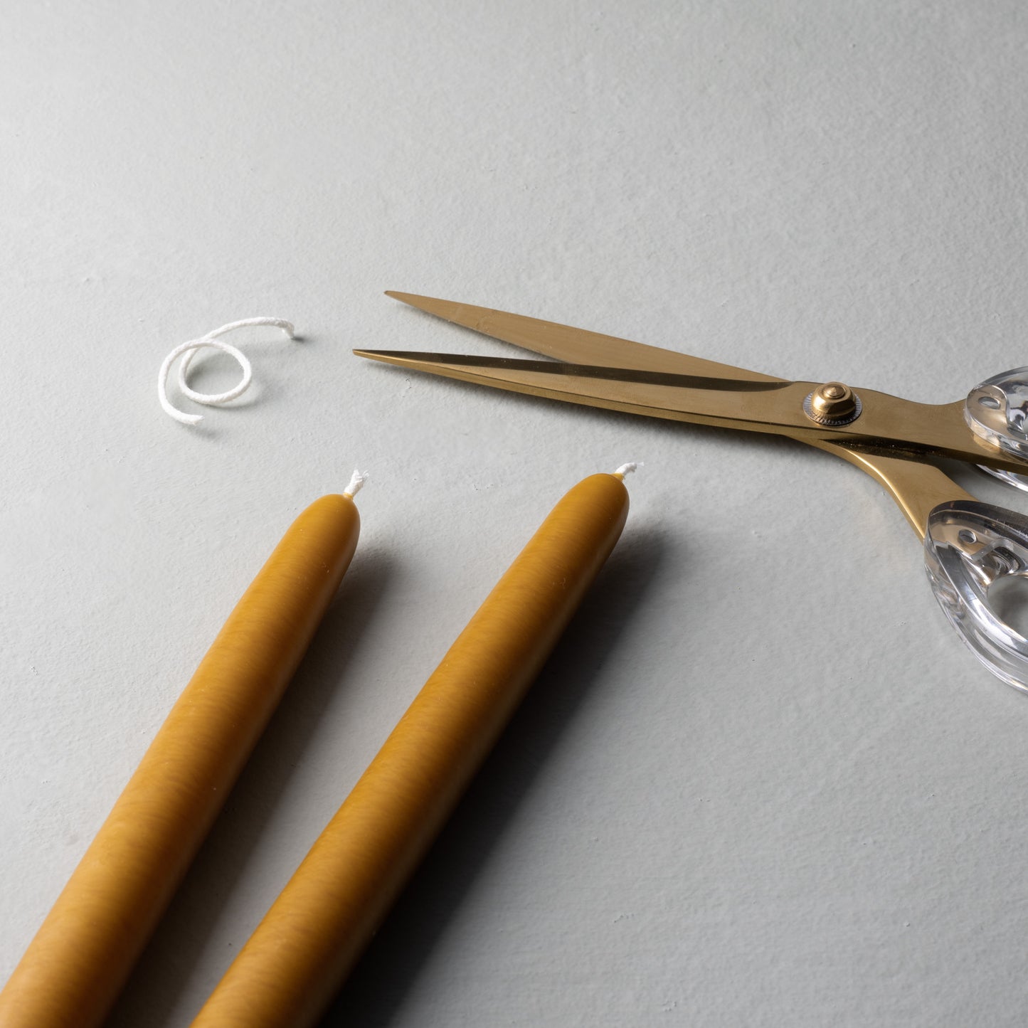 hand dipped antique gold spun finish taper candles