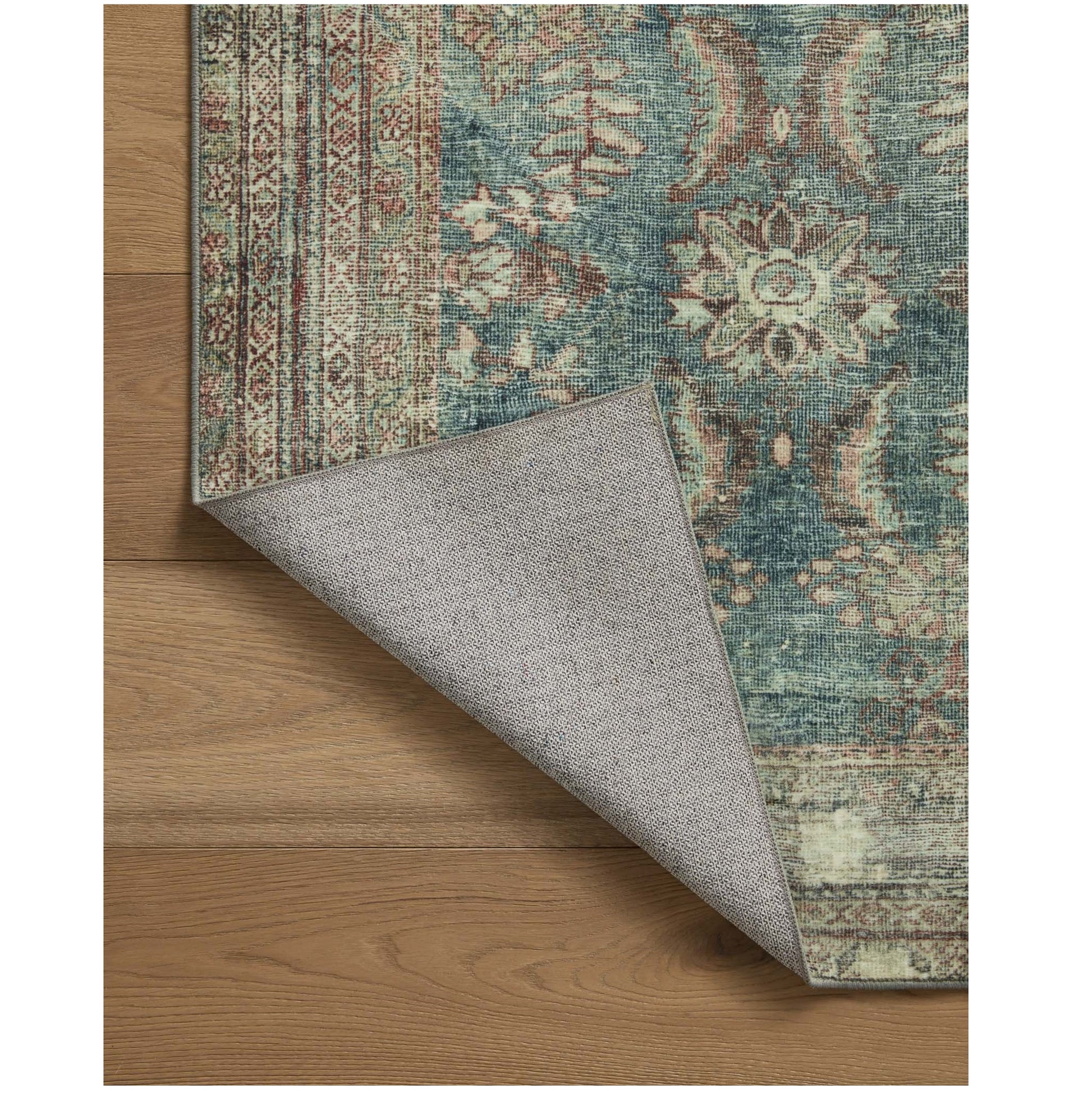 Banks Ocean Spice Rug corner flipped up