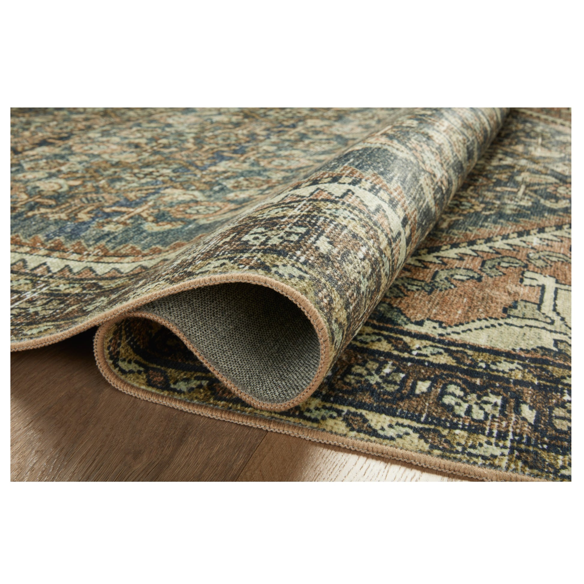 Banks Denim Clay Rug rolled