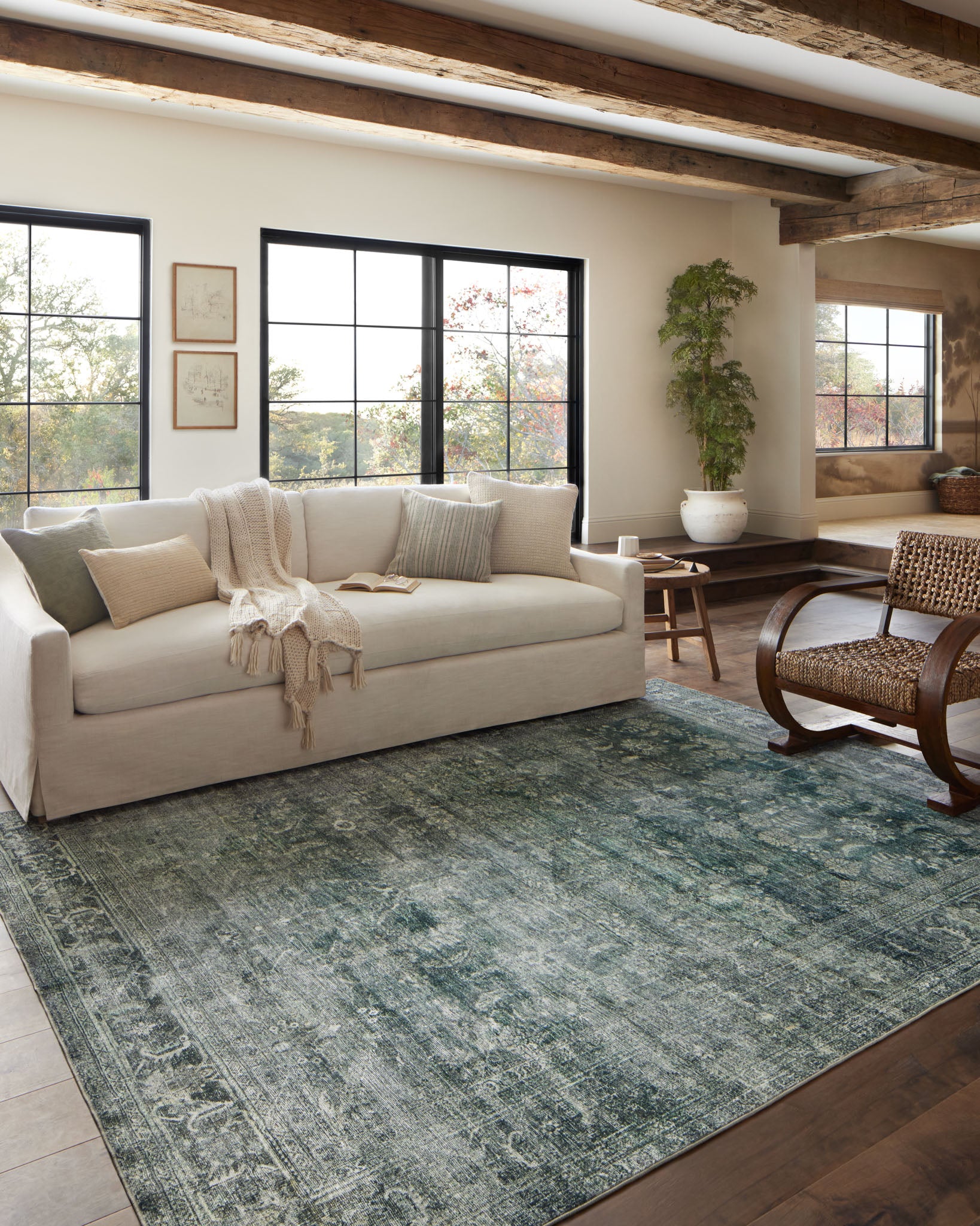 Banks Blue Lagoon Rug in a room
