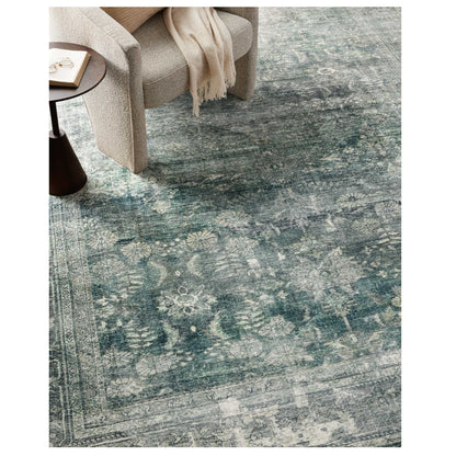 Banks Blue Lagoon Rug under a chair