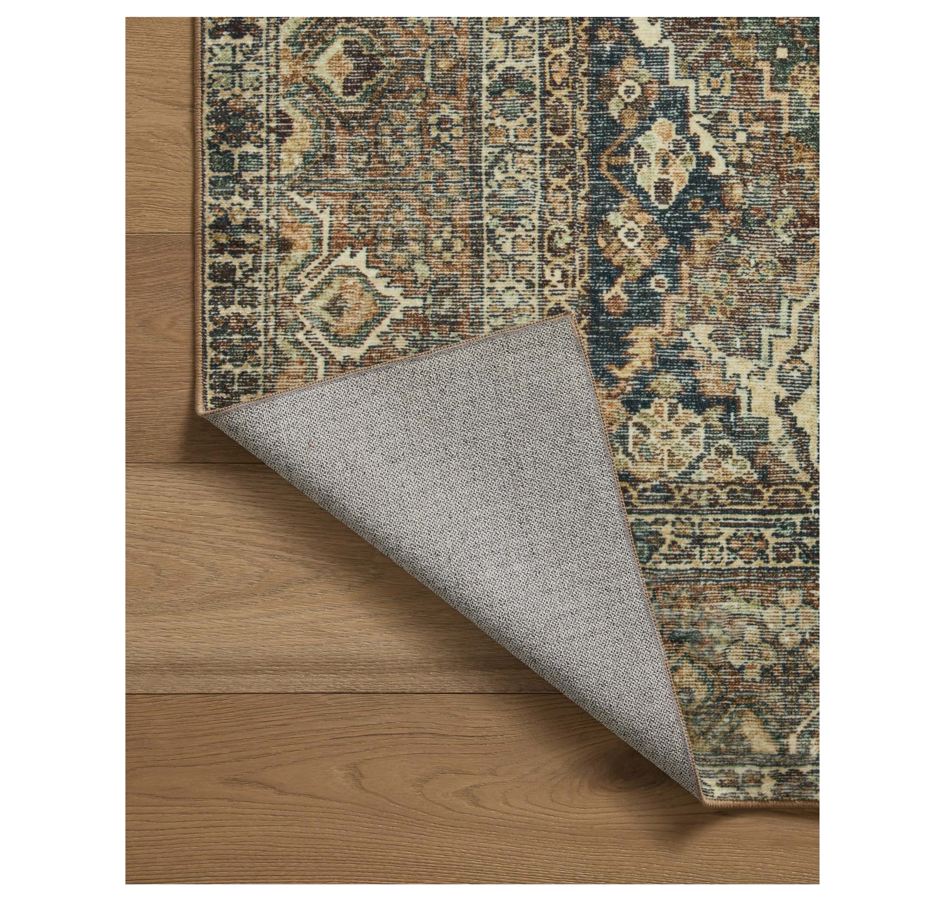 Banks Spice Blue Rug corner flipped