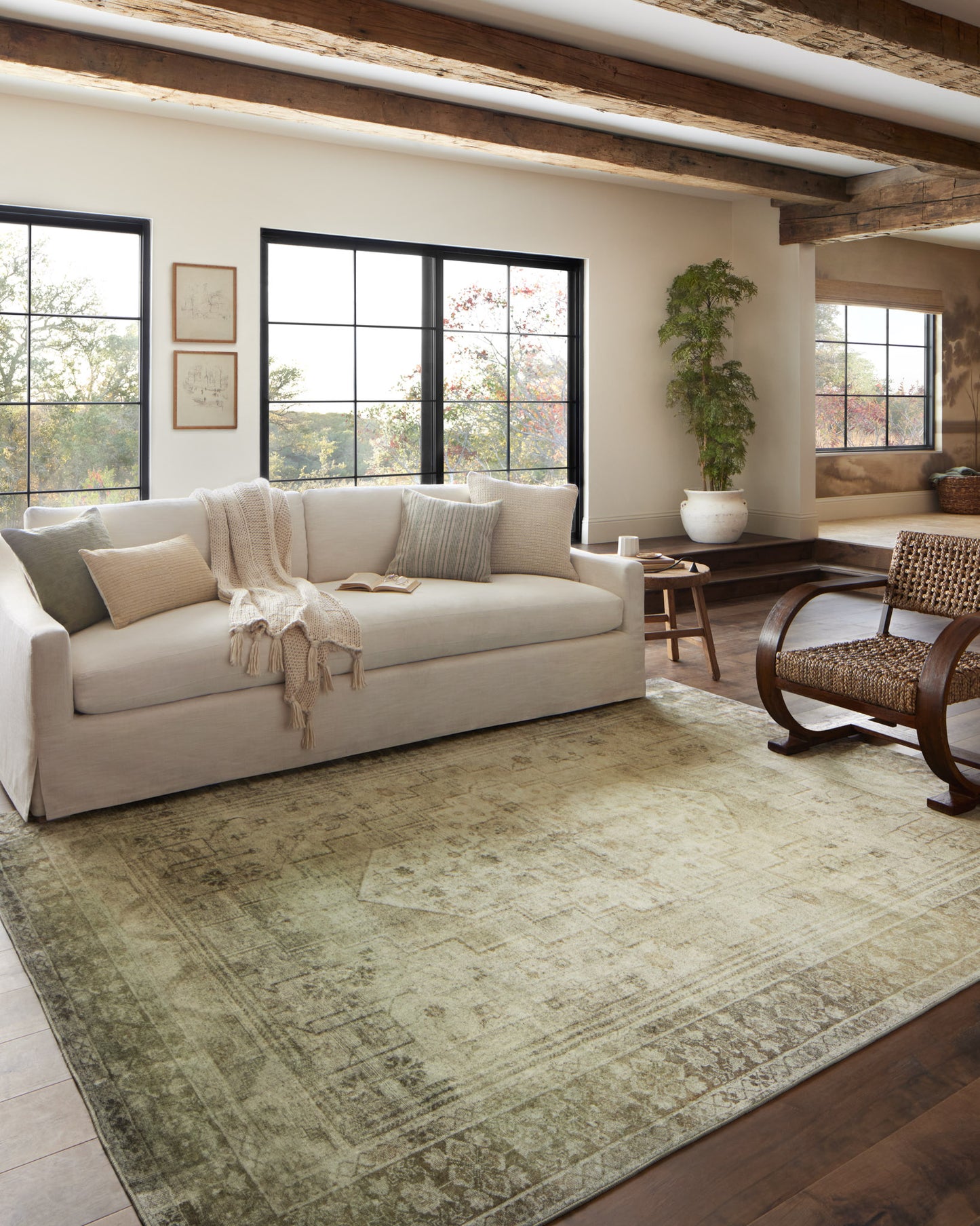Banks Natural Granite Rug in room