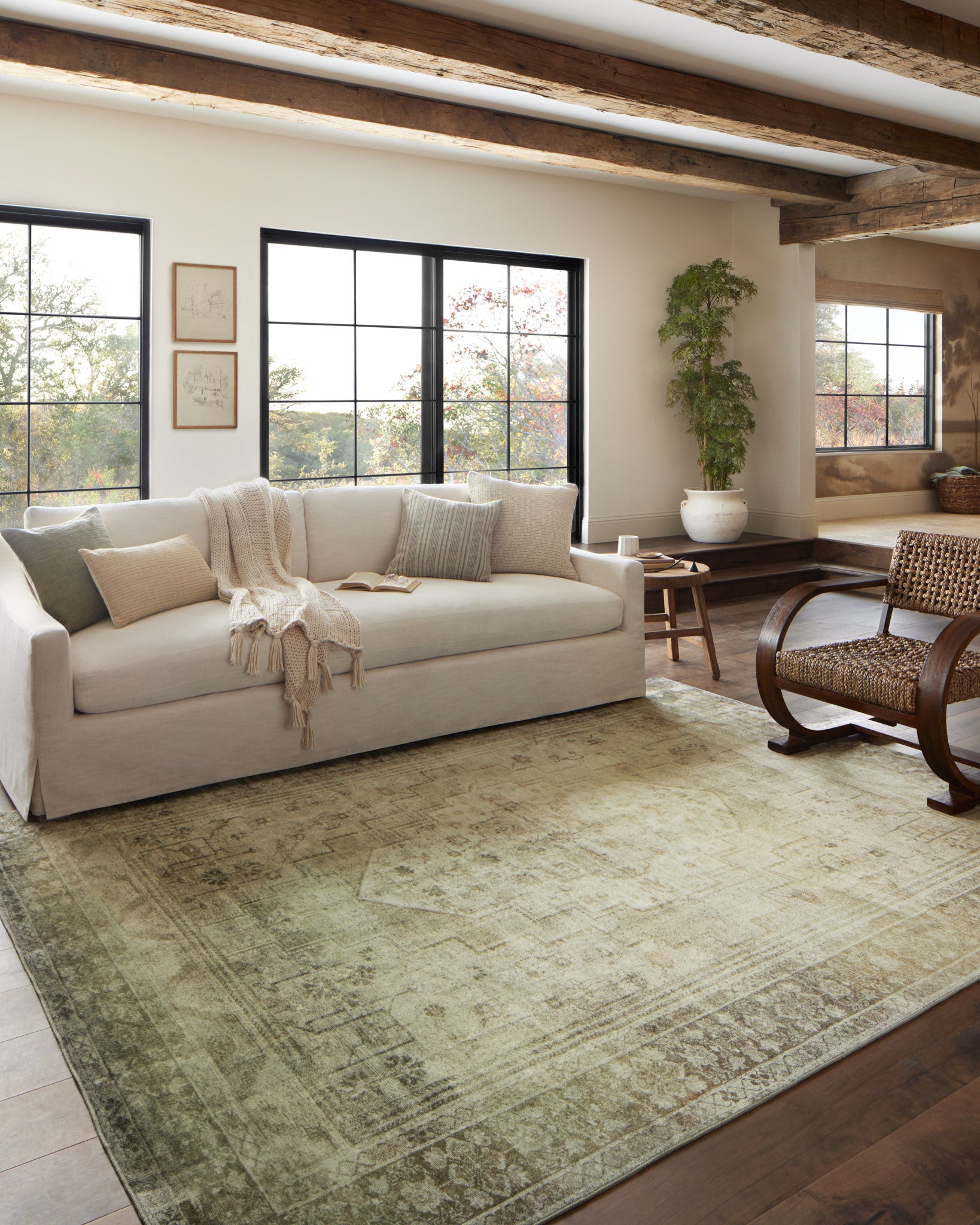 Banks Natural Granite Rug in room