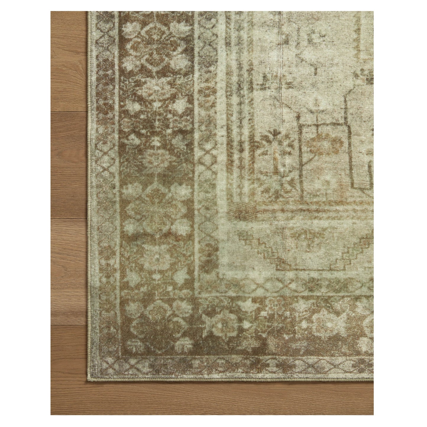 Banks Natural Granite Rug corner on wood floor