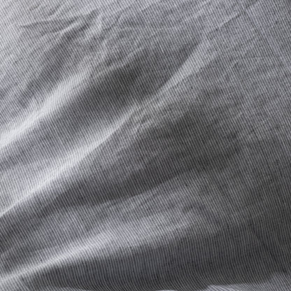 magnolia linen cotton duvet cover bedding in charcoal stripe