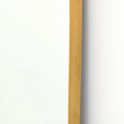 large rectangular brass framed floor mirror