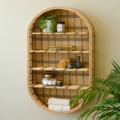 georgia oval rattan wall shelf for magnolia