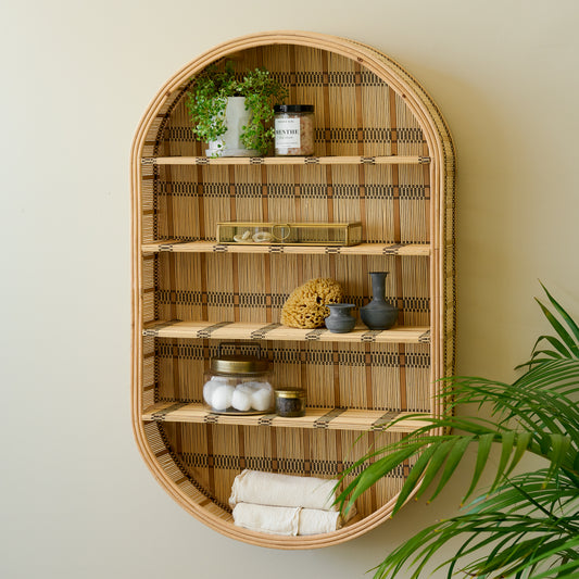 georgia oval rattan wall shelf for magnolia