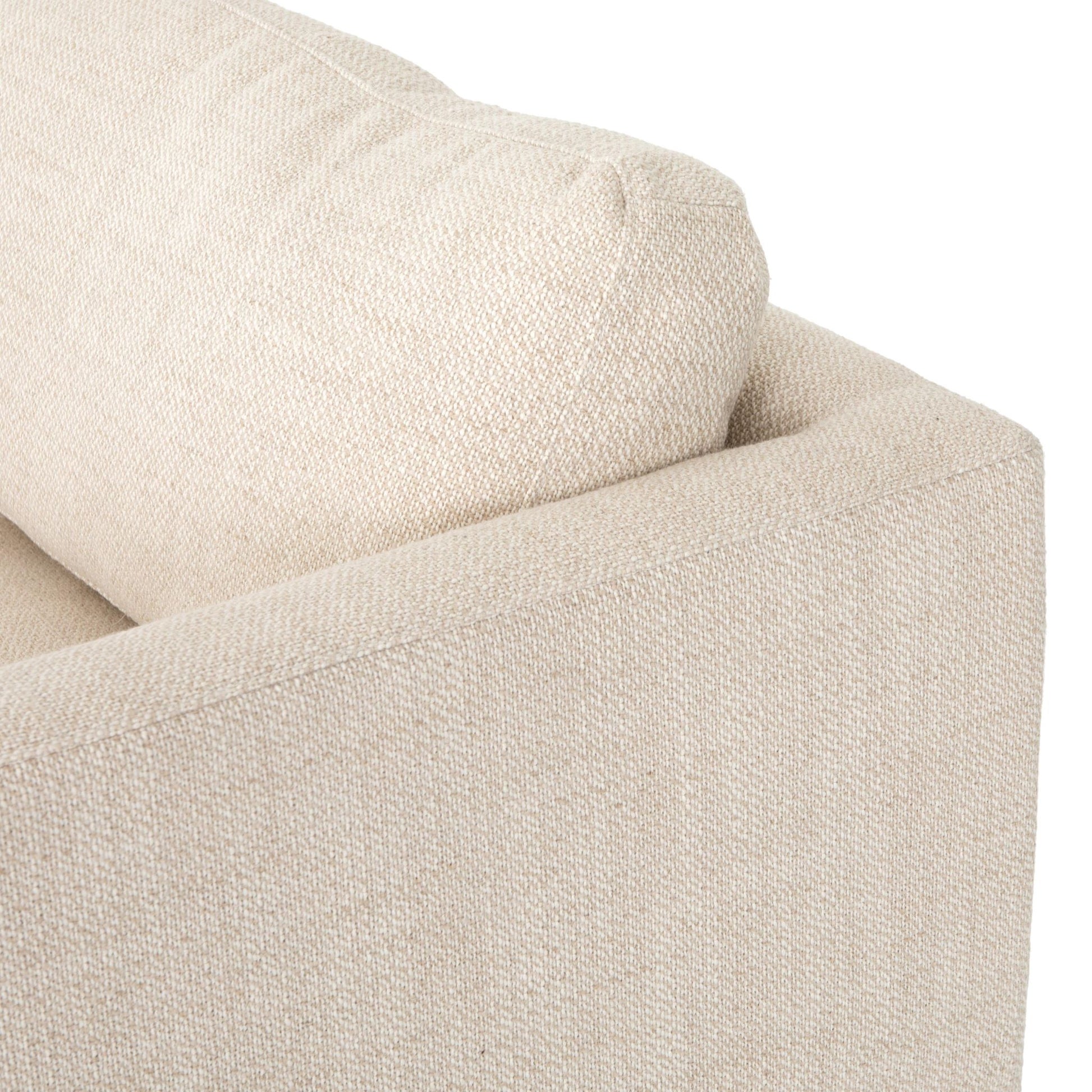 Ford Sofa close up of arm and back cushion of sofa