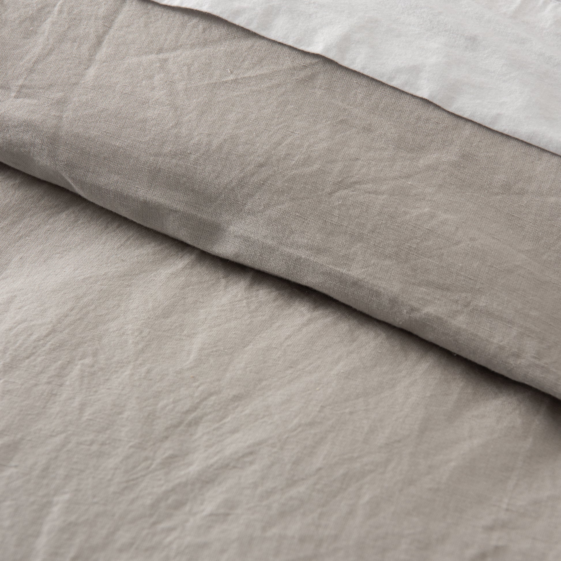 magnolia linen cotton duvet cover bedding in dove grey