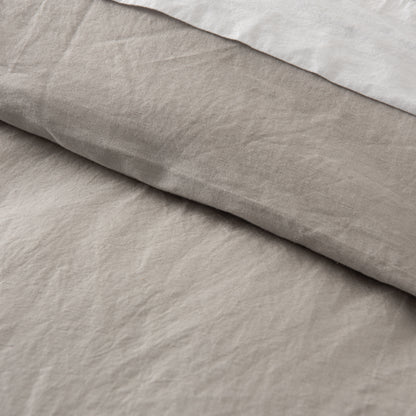 magnolia linen cotton duvet cover bedding in dove grey