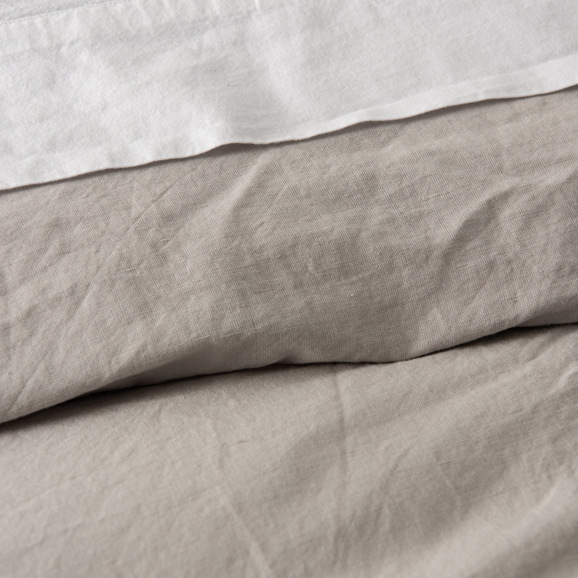 magnolia linen cotton duvet cover bedding in dove grey