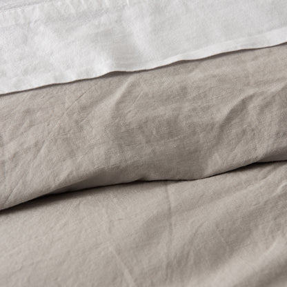 magnolia linen cotton duvet cover bedding in dove grey