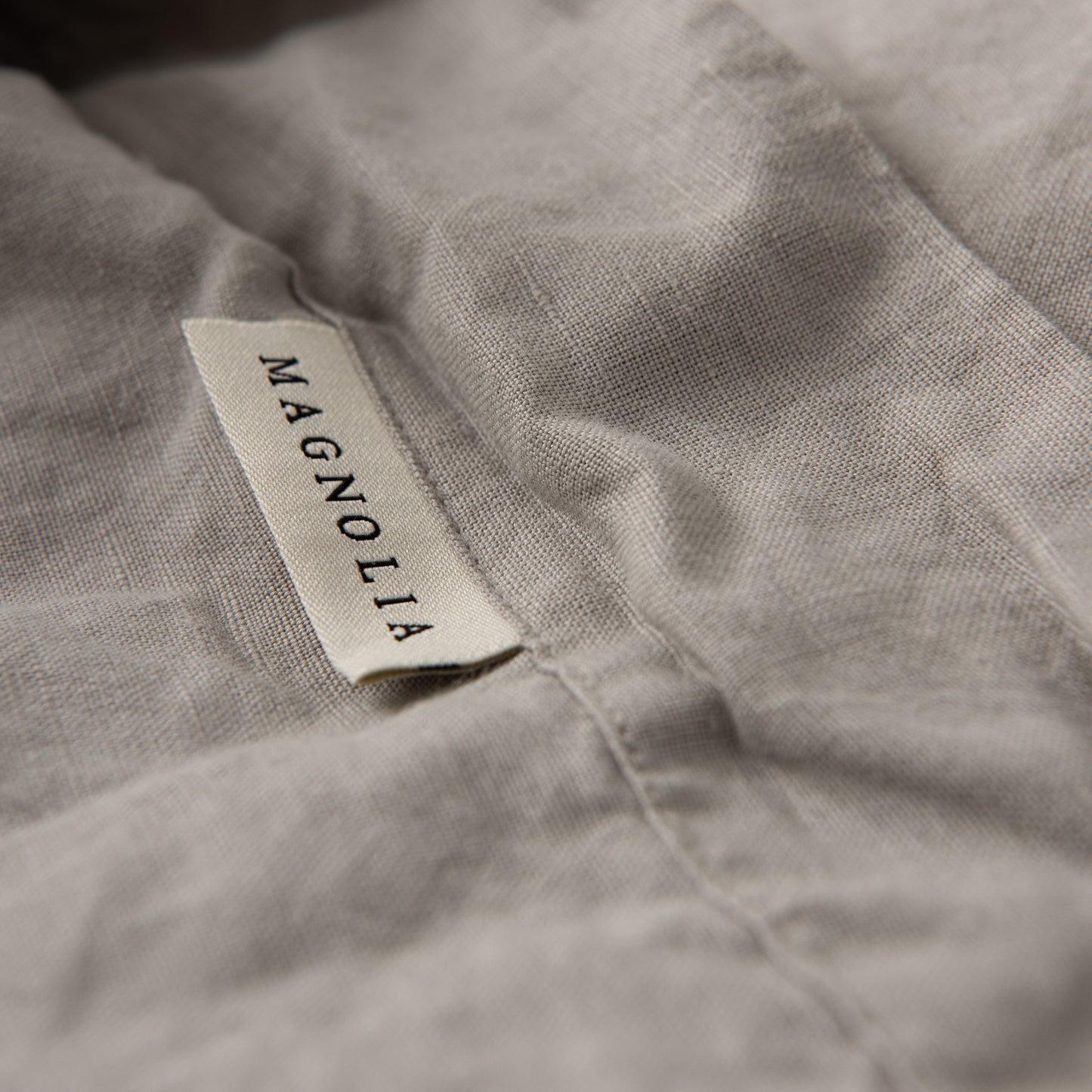 magnolia linen cotton duvet cover bedding in dove grey