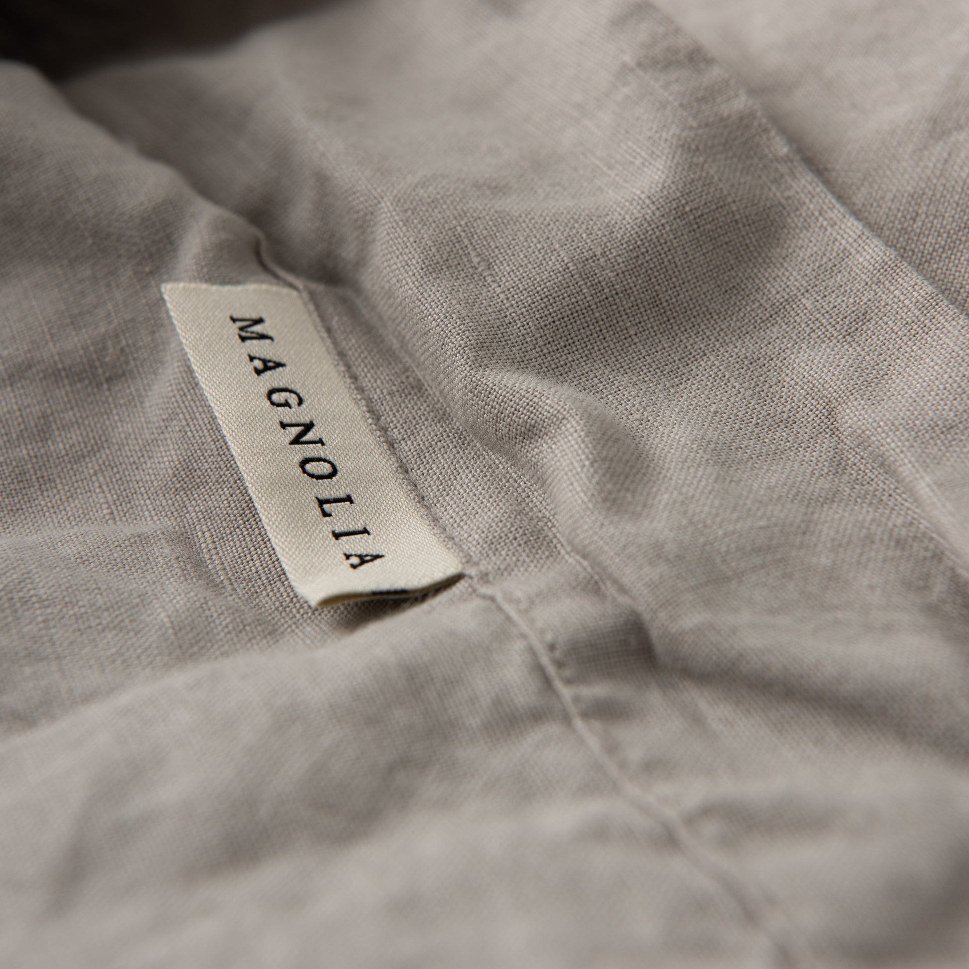 magnolia linen cotton duvet cover bedding in dove grey