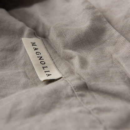 magnolia linen cotton duvet cover bedding in dove grey