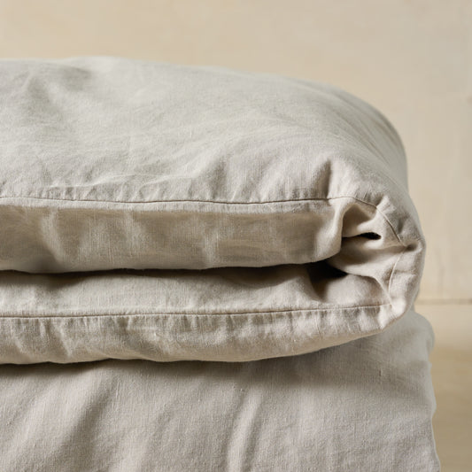 Dove Linen Cotton Duvet Cover