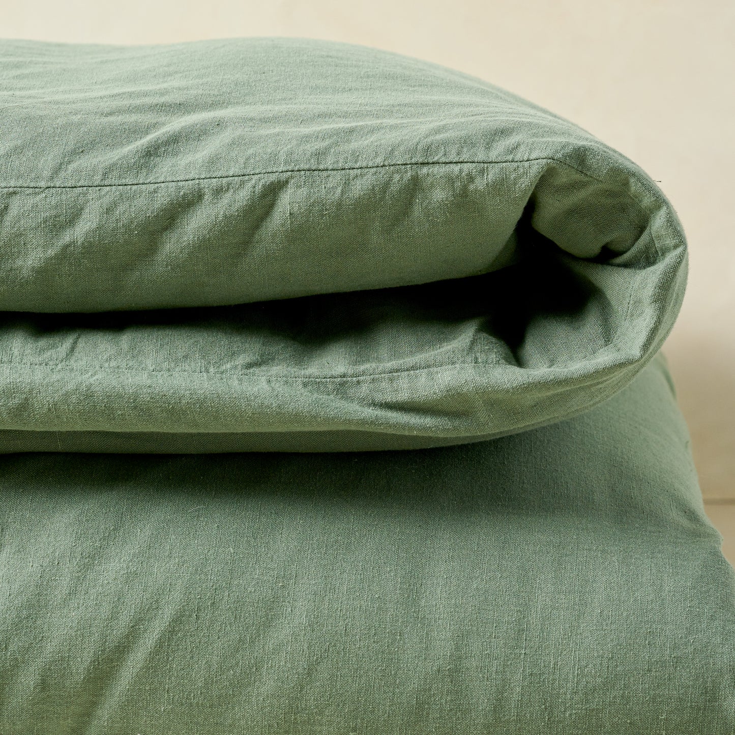 Dusty Green Linen Cotton Duvet Cover