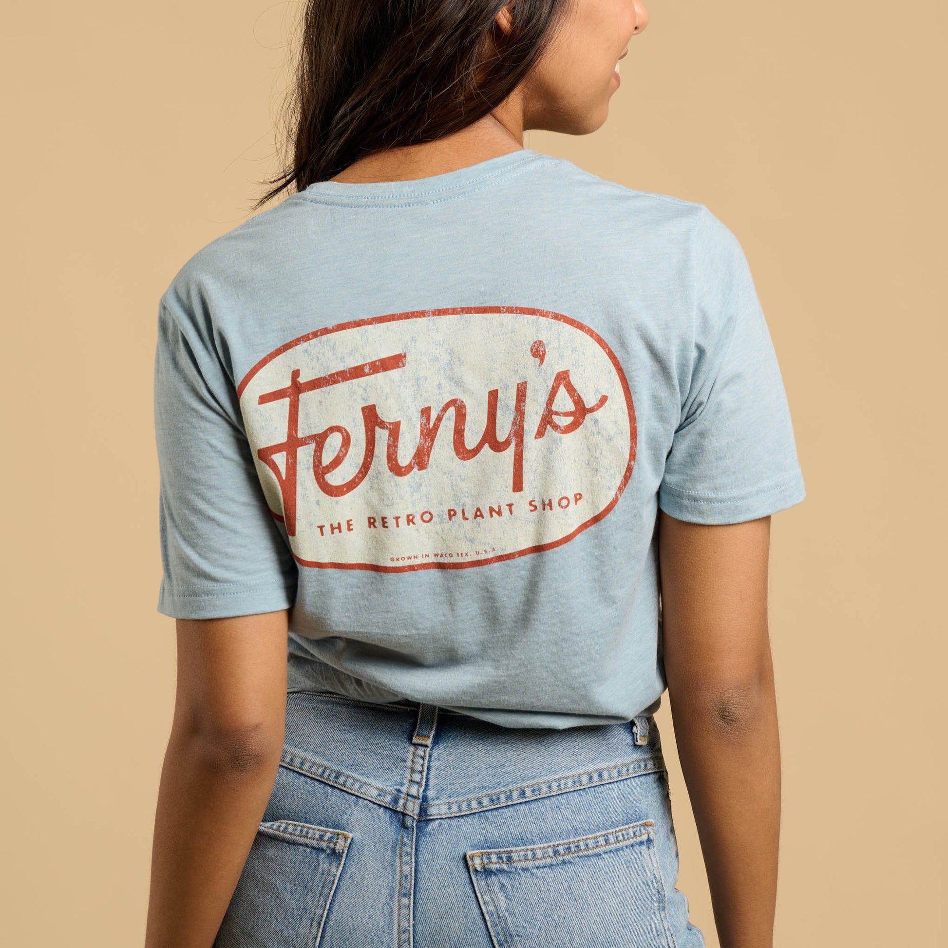 Ferny's Light Blue and Brown Shirt