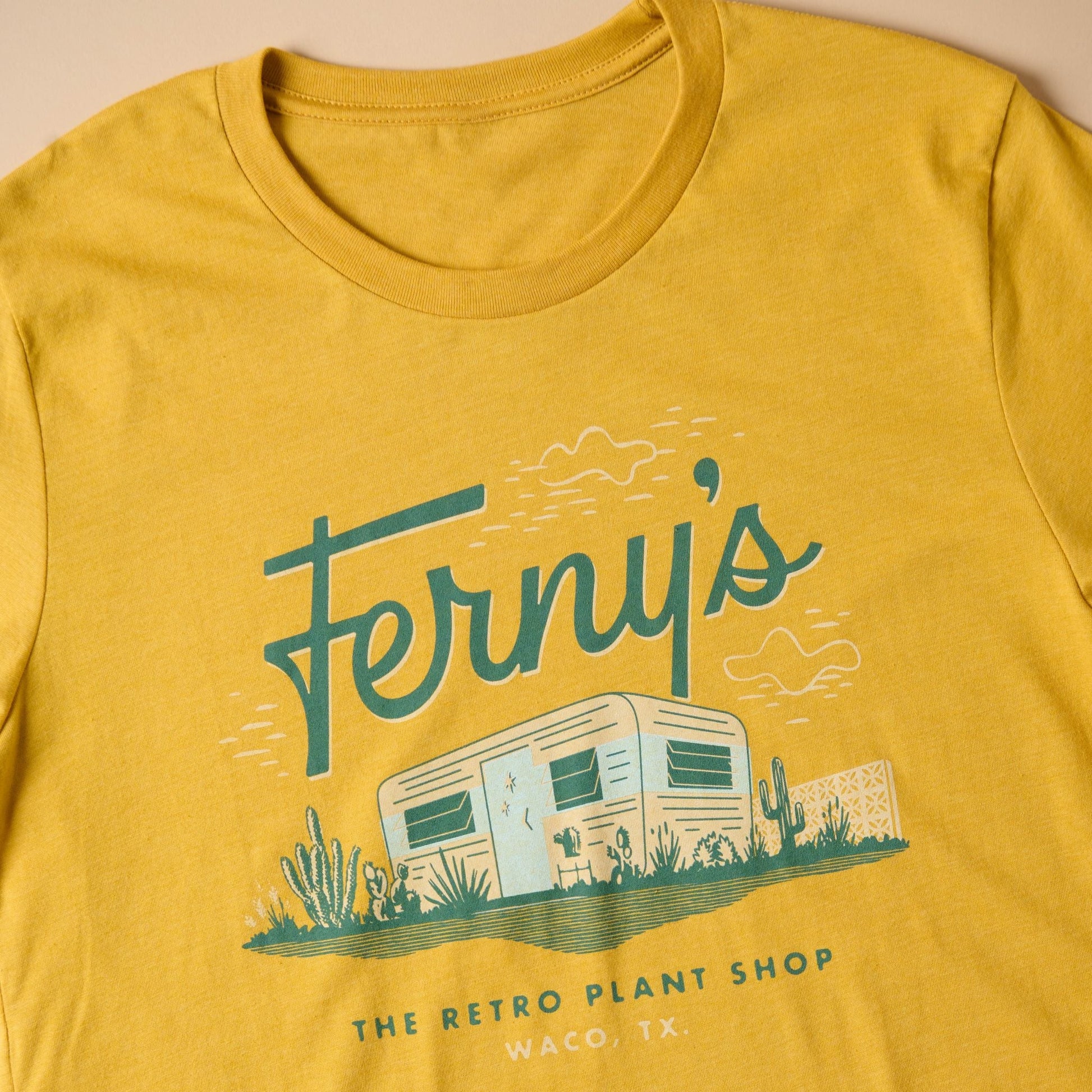 Ferny's Mustard Camper Tee Shirt