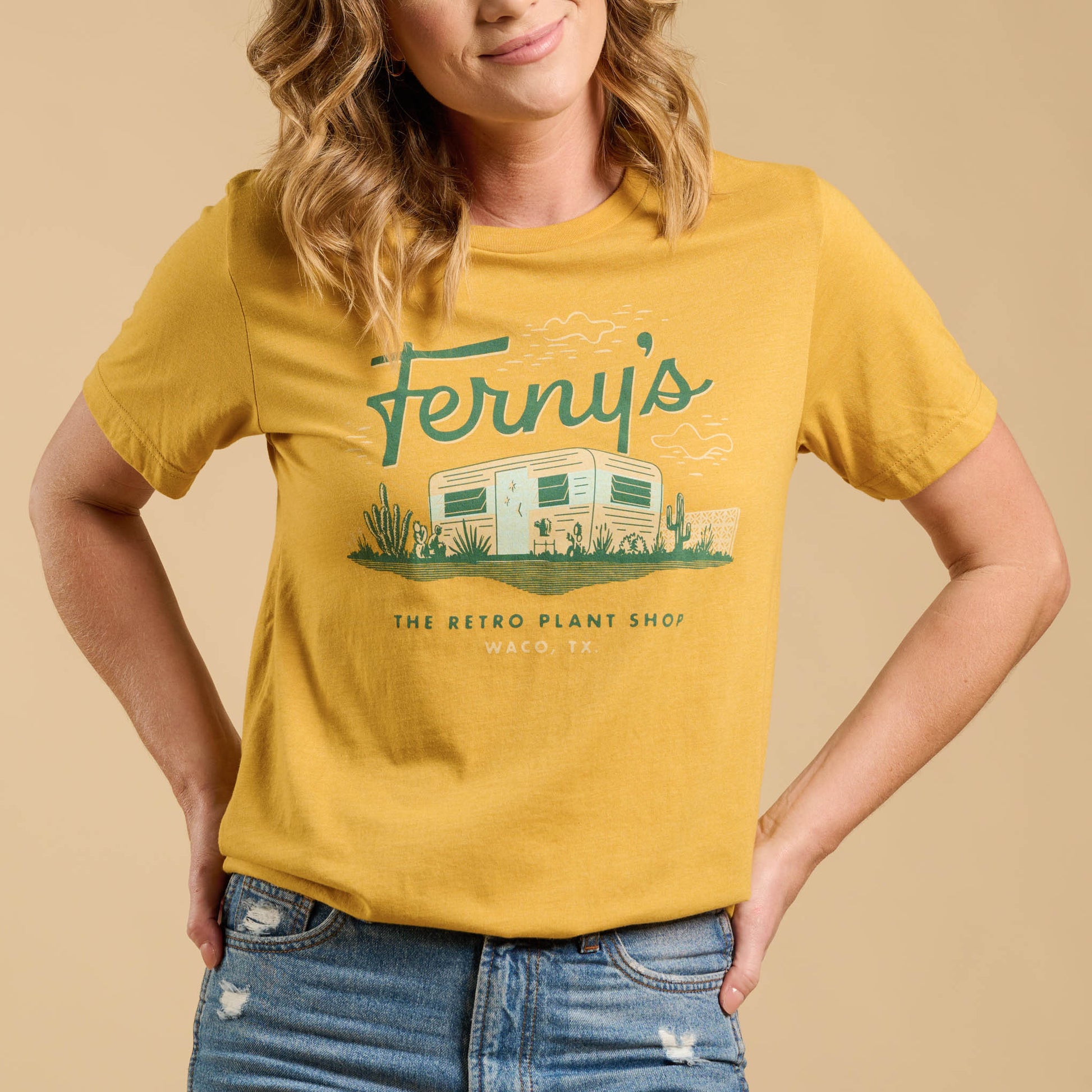 Ferny's Mustard Camper Tee Shirt
