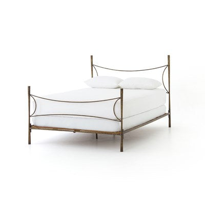 vivienne brass finished metal bed frame for magnolia