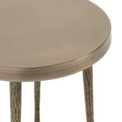 metal counter stool with antique nickel finish