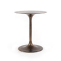 metal end table with antique rust finish