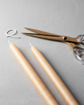 hand dipped ivory spun finish taper candles