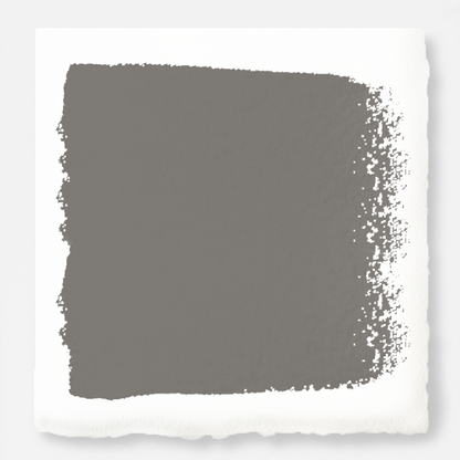 Smoky mid-toned brown door and cabinet paint named nesting box