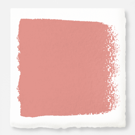 A coral pink door and cabinet paint named pink lemonade