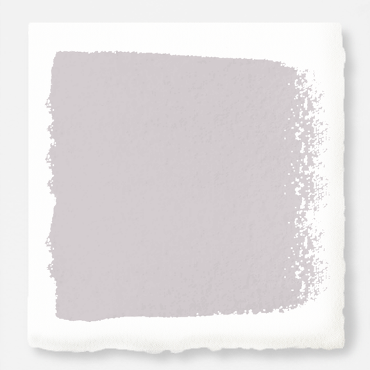 A muted lavender door and cabinet paint named in bloom