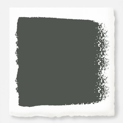Dark hunter green dusted with olive tones door and cabinet paint named locally grown