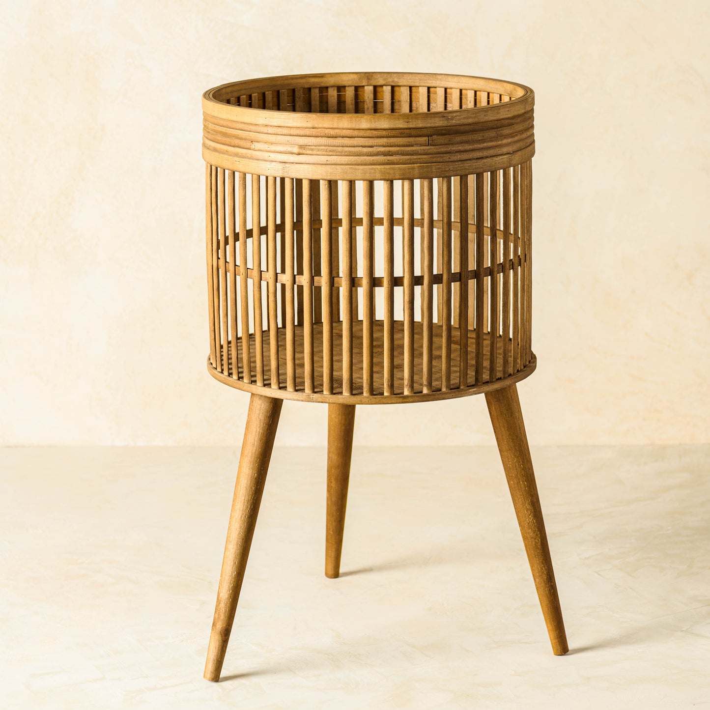 magnolia aged wood plant stand